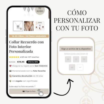 Collar Recuerdo con Foto Interior Personalizada